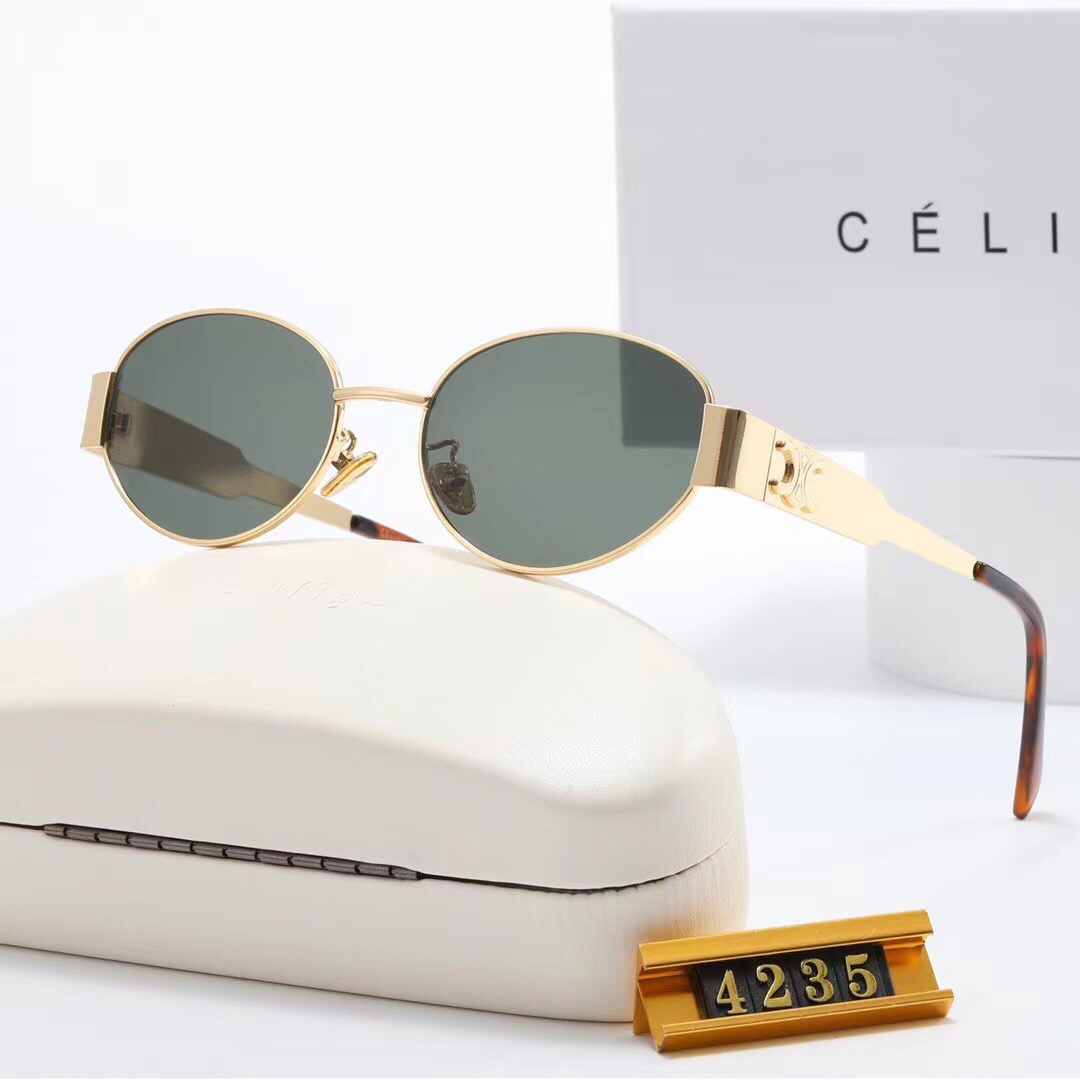 C style fashion elegant oval sunglasses-Luxeon
