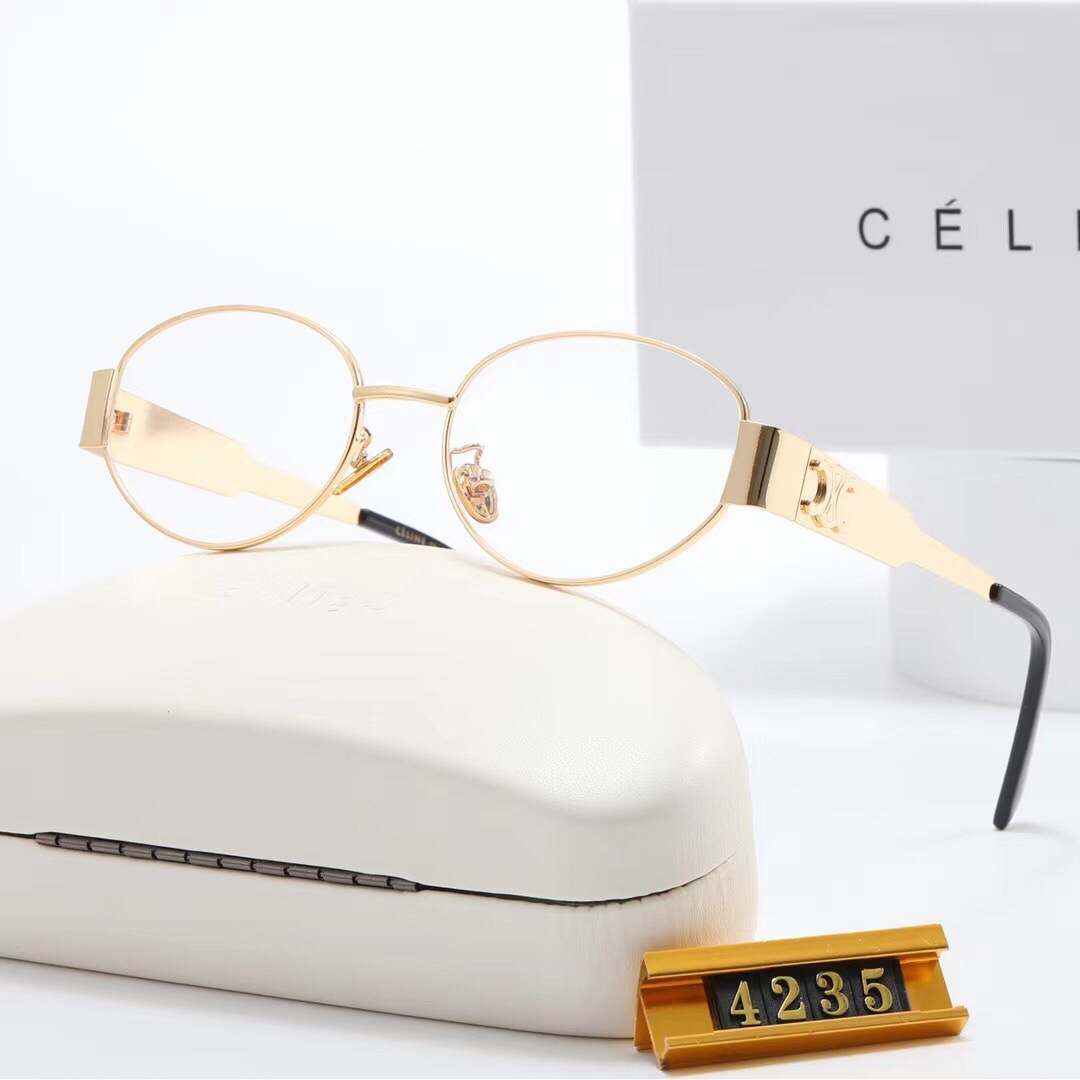 C style fashion elegant oval sunglasses-Luxeon