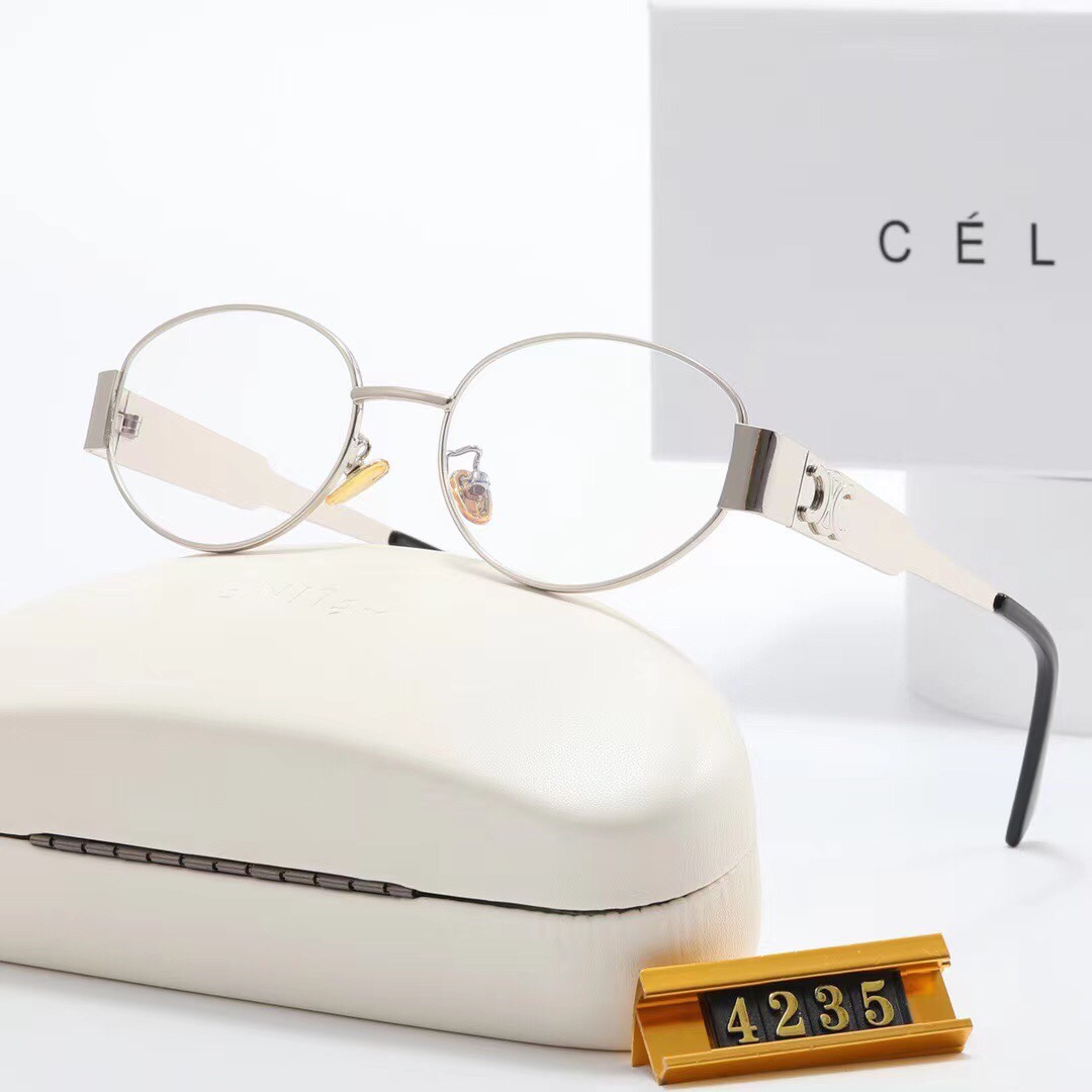 C style fashion elegant oval sunglasses-Luxeon