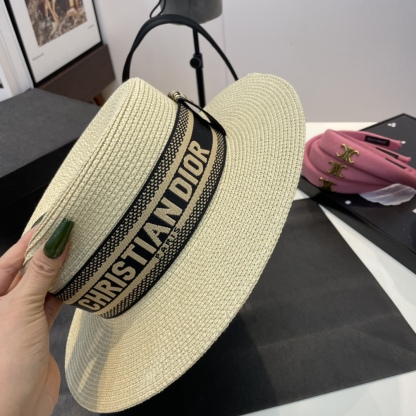 D style simple fashion straw hats-Luxeon