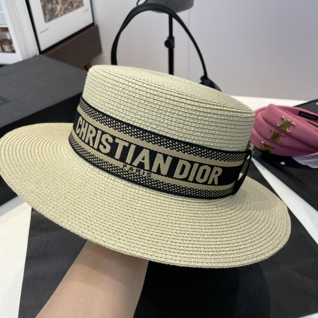 D style simple fashion straw hats-Luxeon