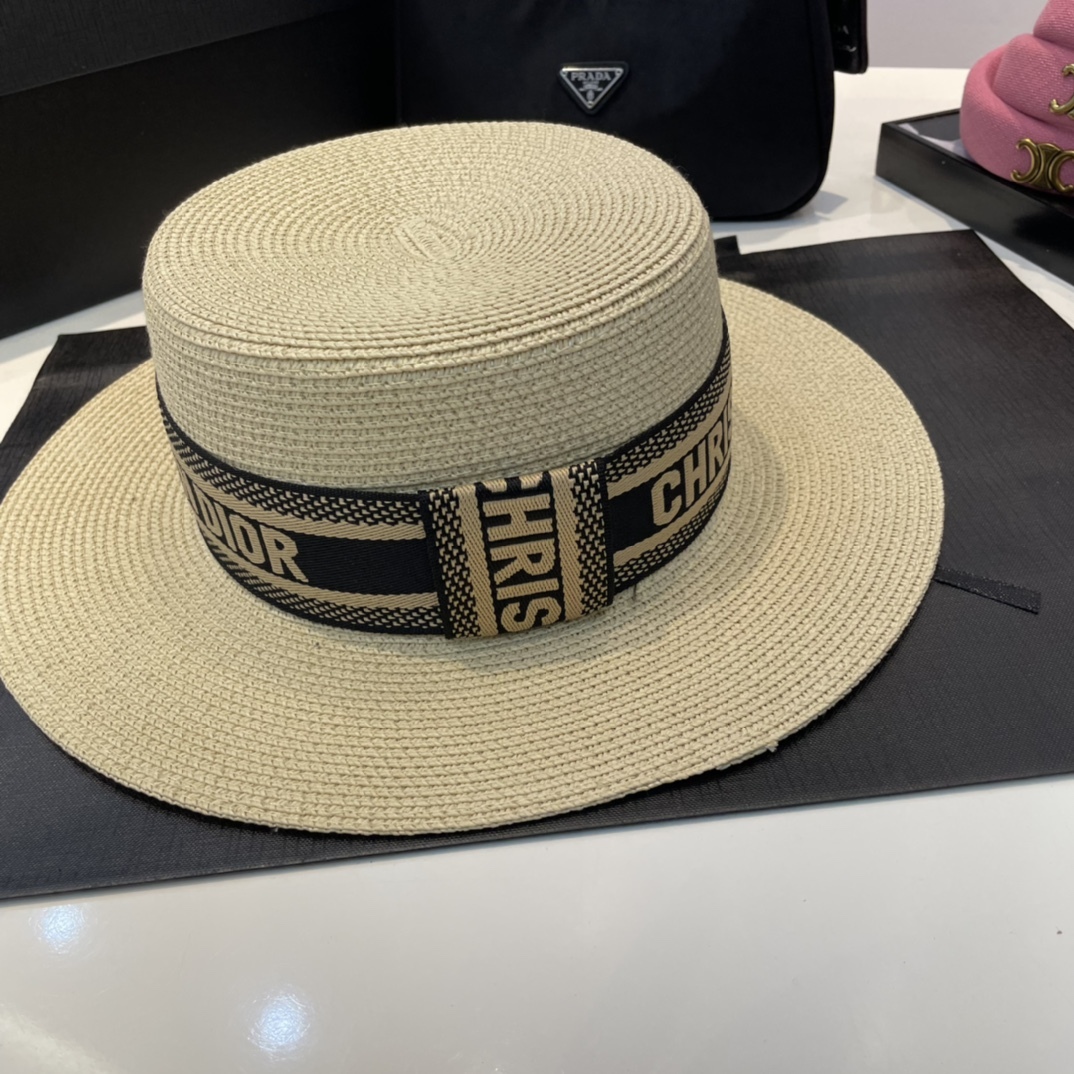 D style simple fashion straw hats-Luxeon