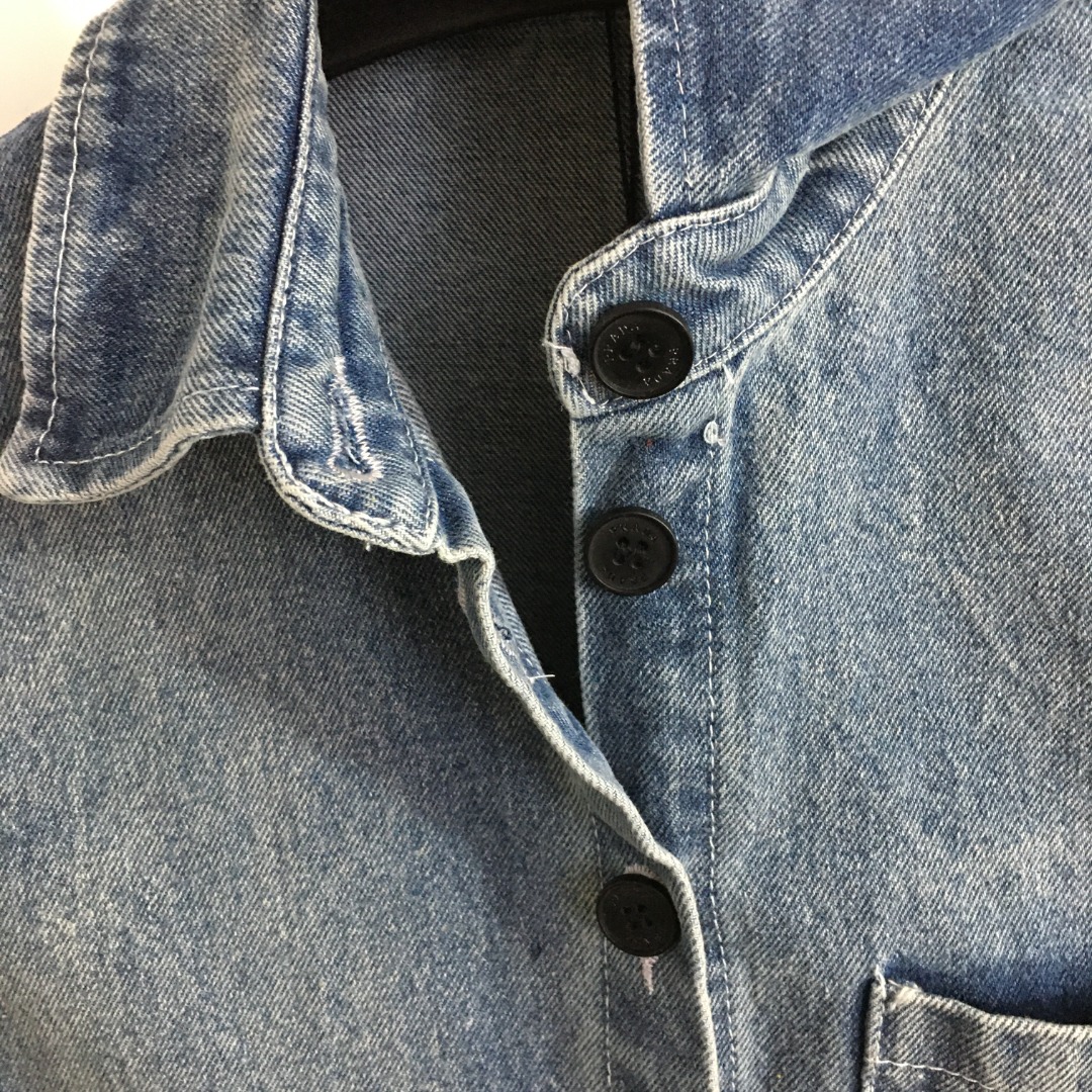 P style denim vest jacket-Luxeon