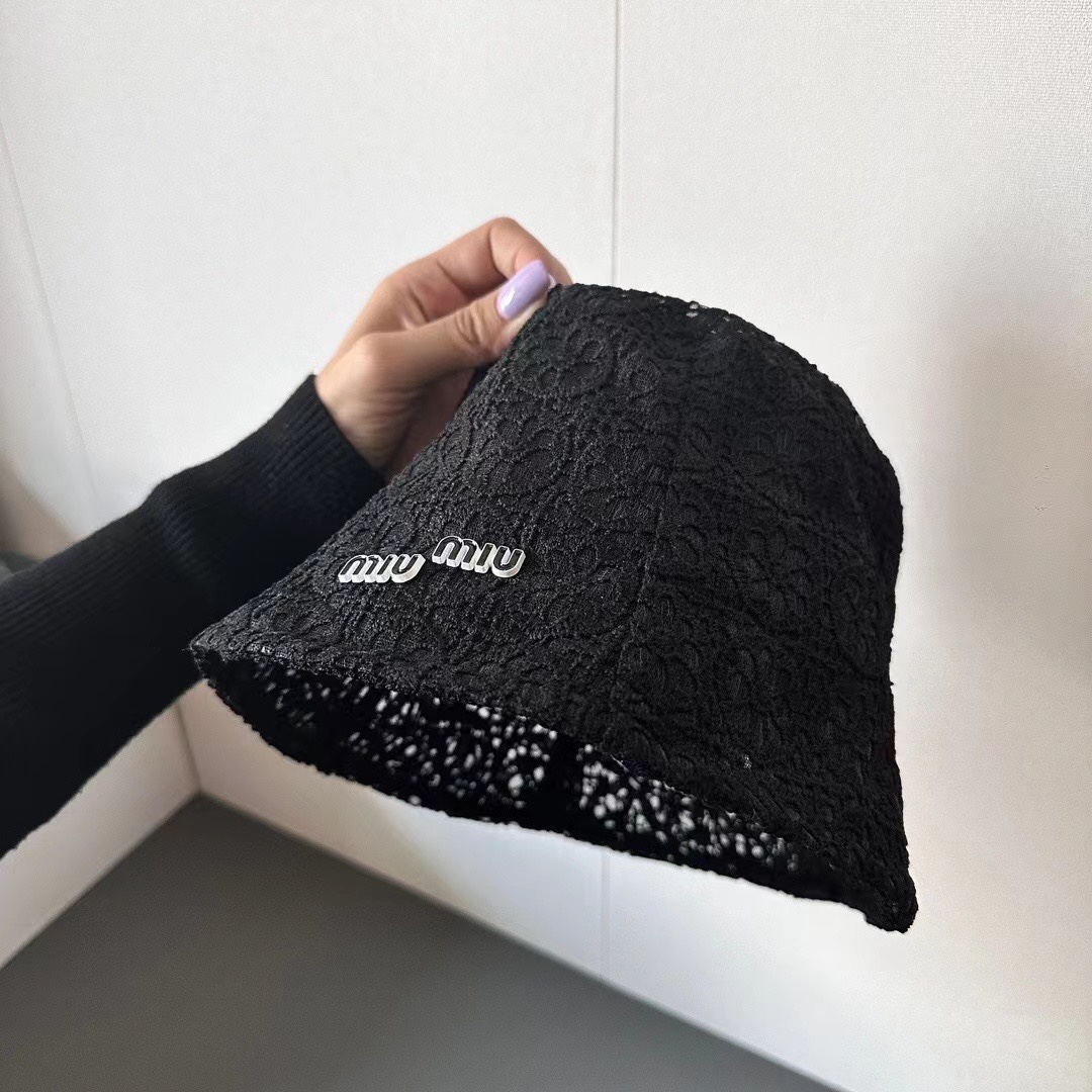 Miu Miu fashion hollow flower fisherman hats-Luxeon