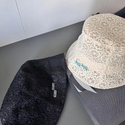 Miu Miu fashion hollow flower fisherman hats-Luxeon