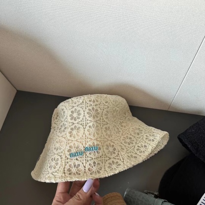 Miu Miu fashion hollow flower fisherman hats-Luxeon