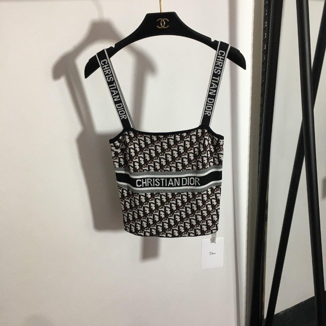 DIOR letter knitted camisole