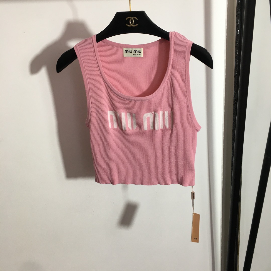miumiu striped knitted camisole-Luxeon