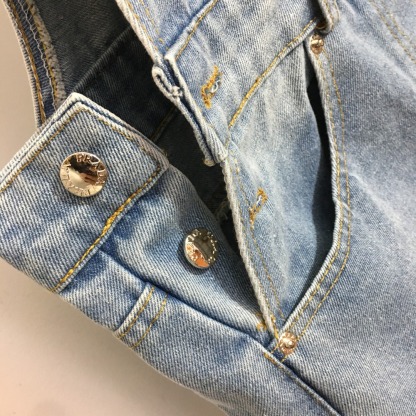 P style Denim Strap Skirt-Luxeon