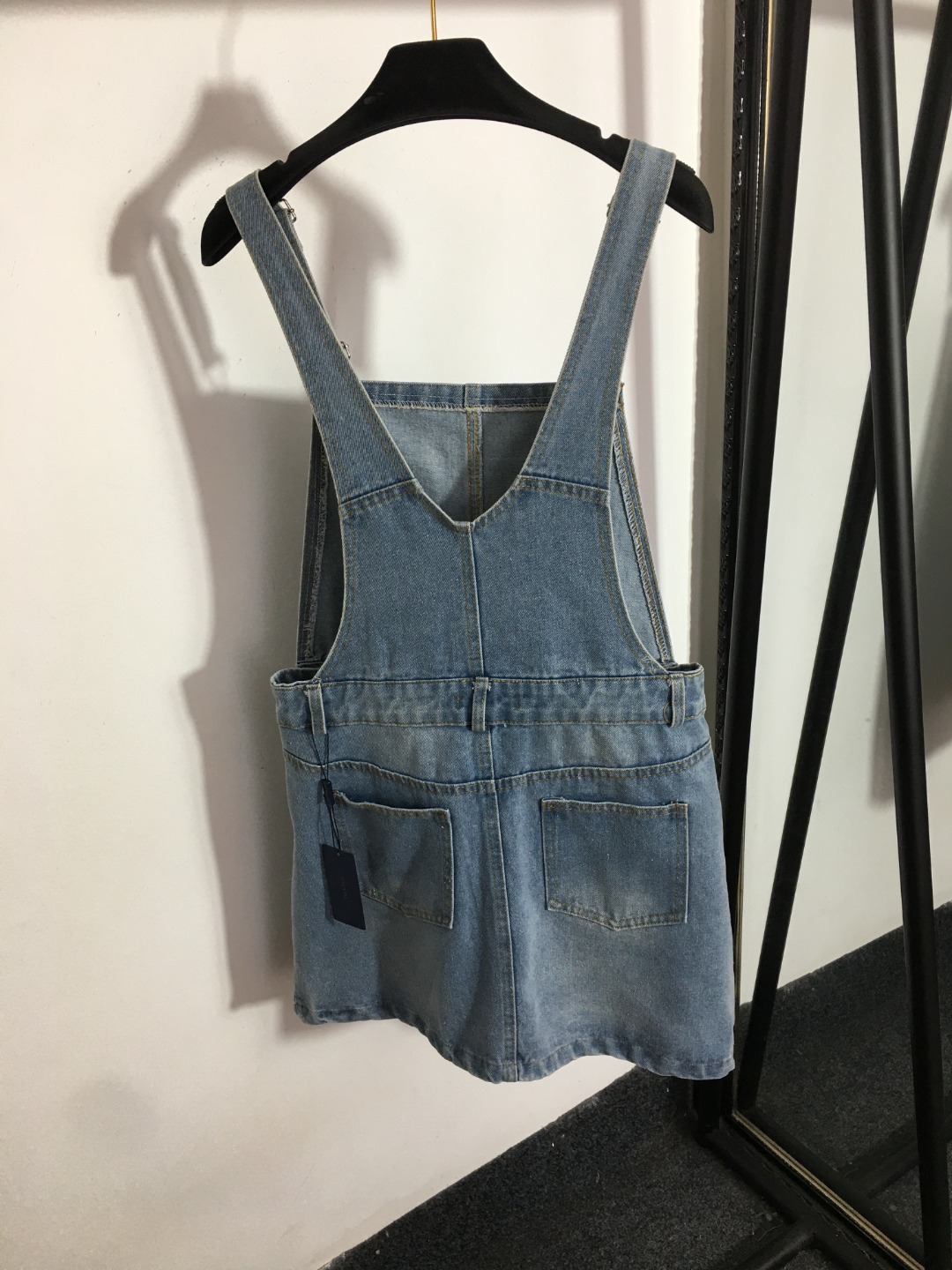 P style Denim Strap Skirt-Luxeon