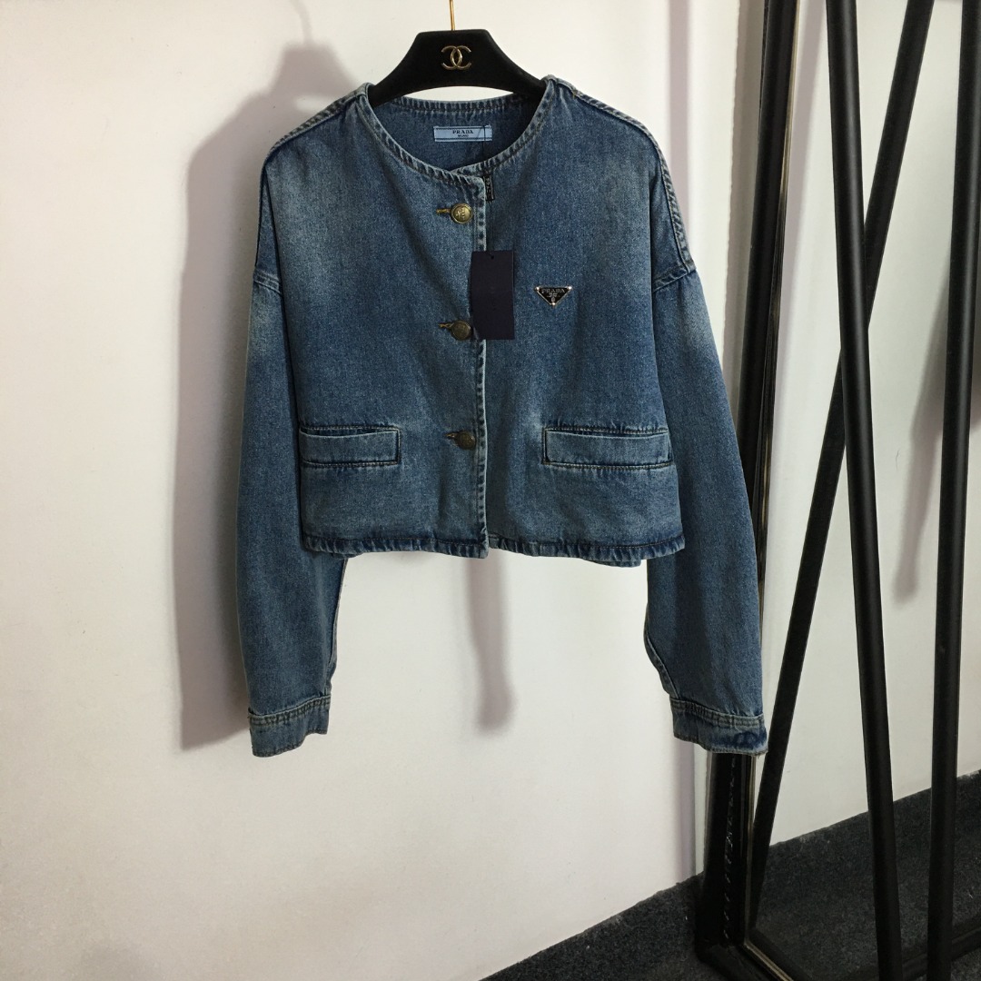 Prad Long Sleeve Denim Coat-Luxeon