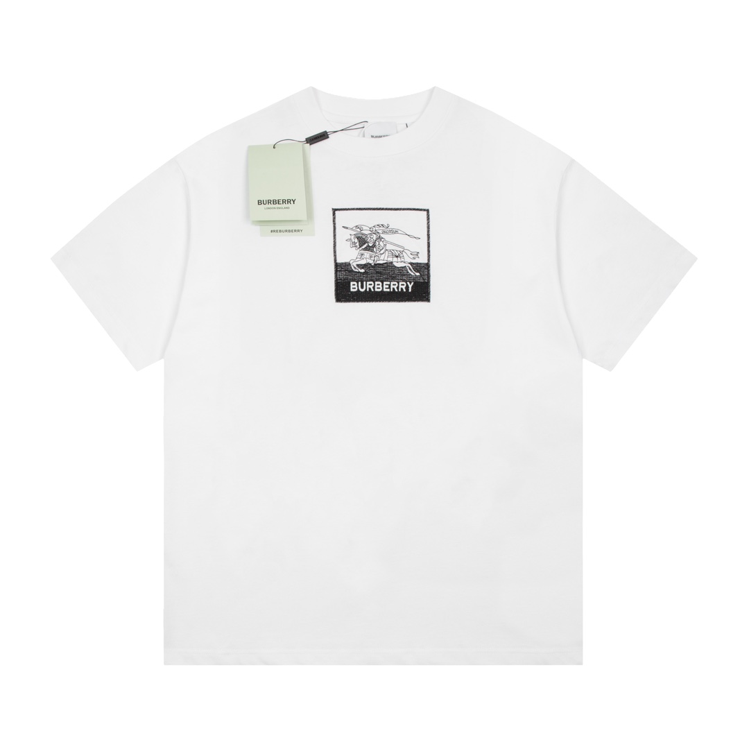 Burberry Summer Warhorse Embroidered Short Sleeves-Luxeon