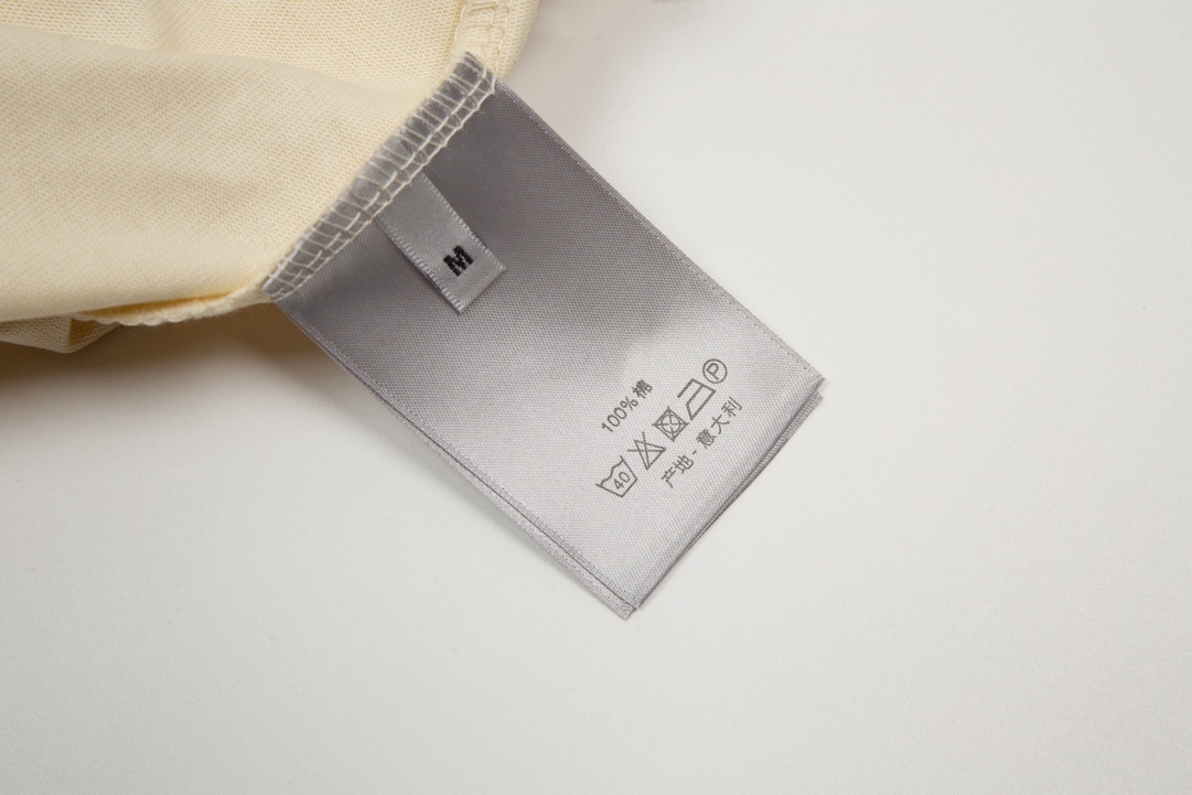 D style letter embroidery color blocking short sleeves-Luxeon