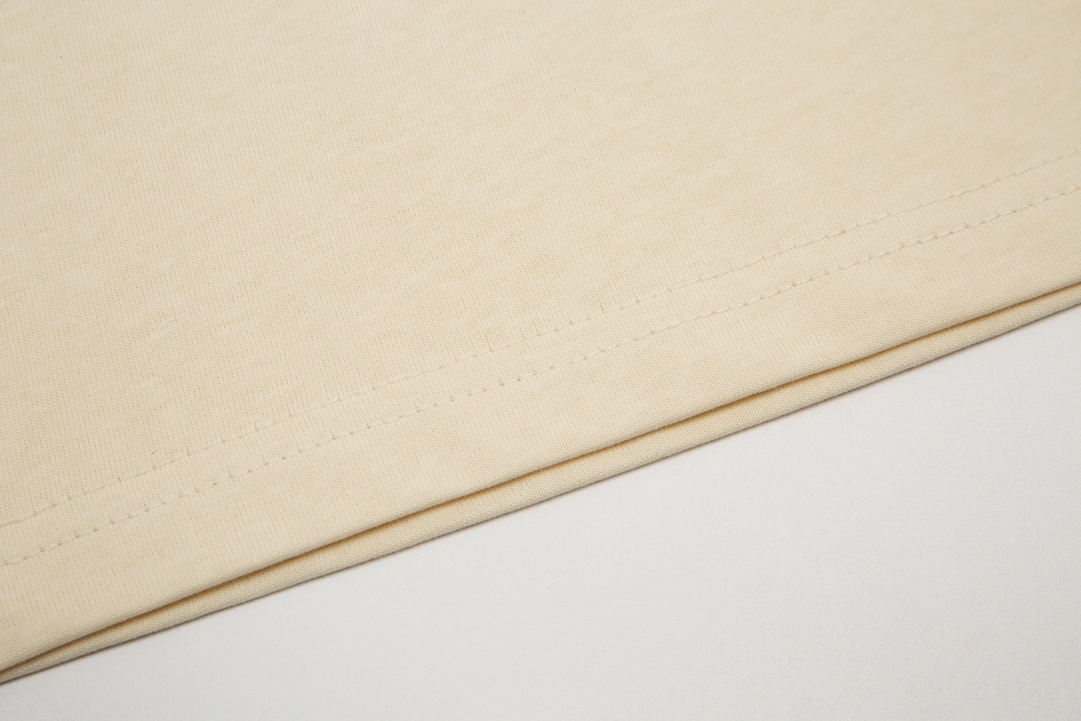 D style letter embroidery color blocking short sleeves-Luxeon