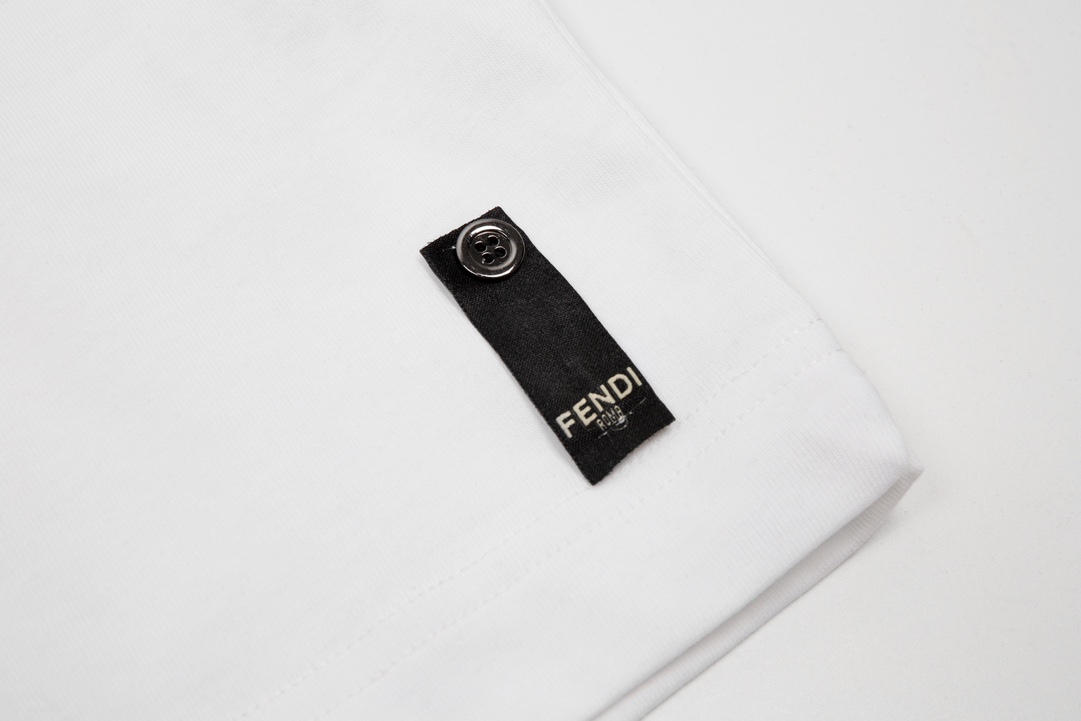 F style embroidered logo short sleeved T-shirt-Luxeon