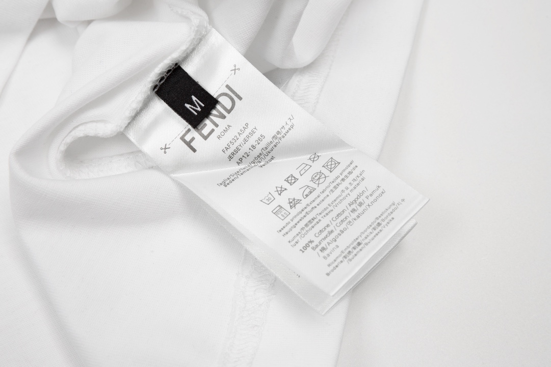 F style embroidered logo short sleeved T-shirt-Luxeon