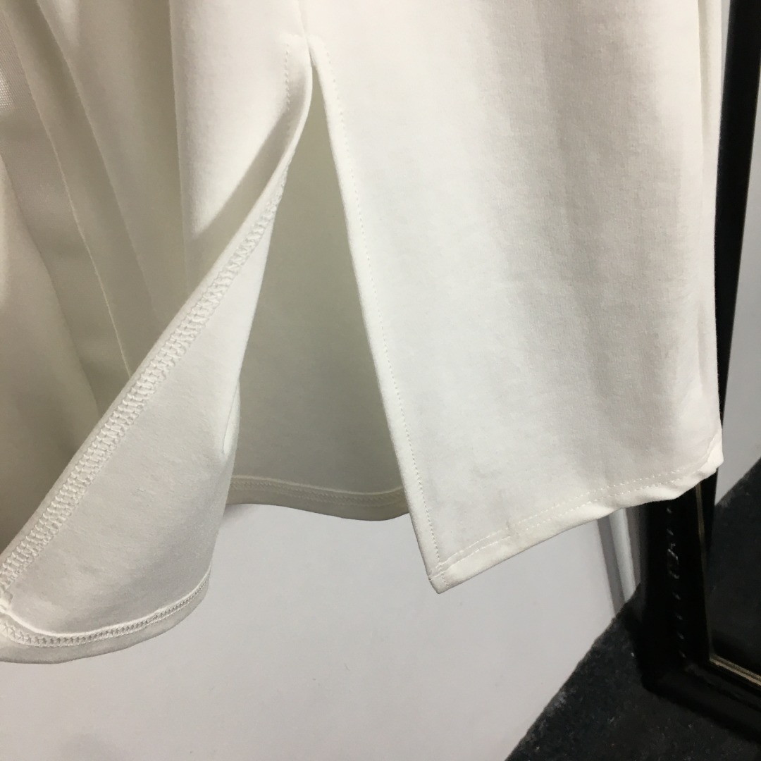 P style Triangle Letter T-shirt+High Waist Split Half Skirt-Luxeon