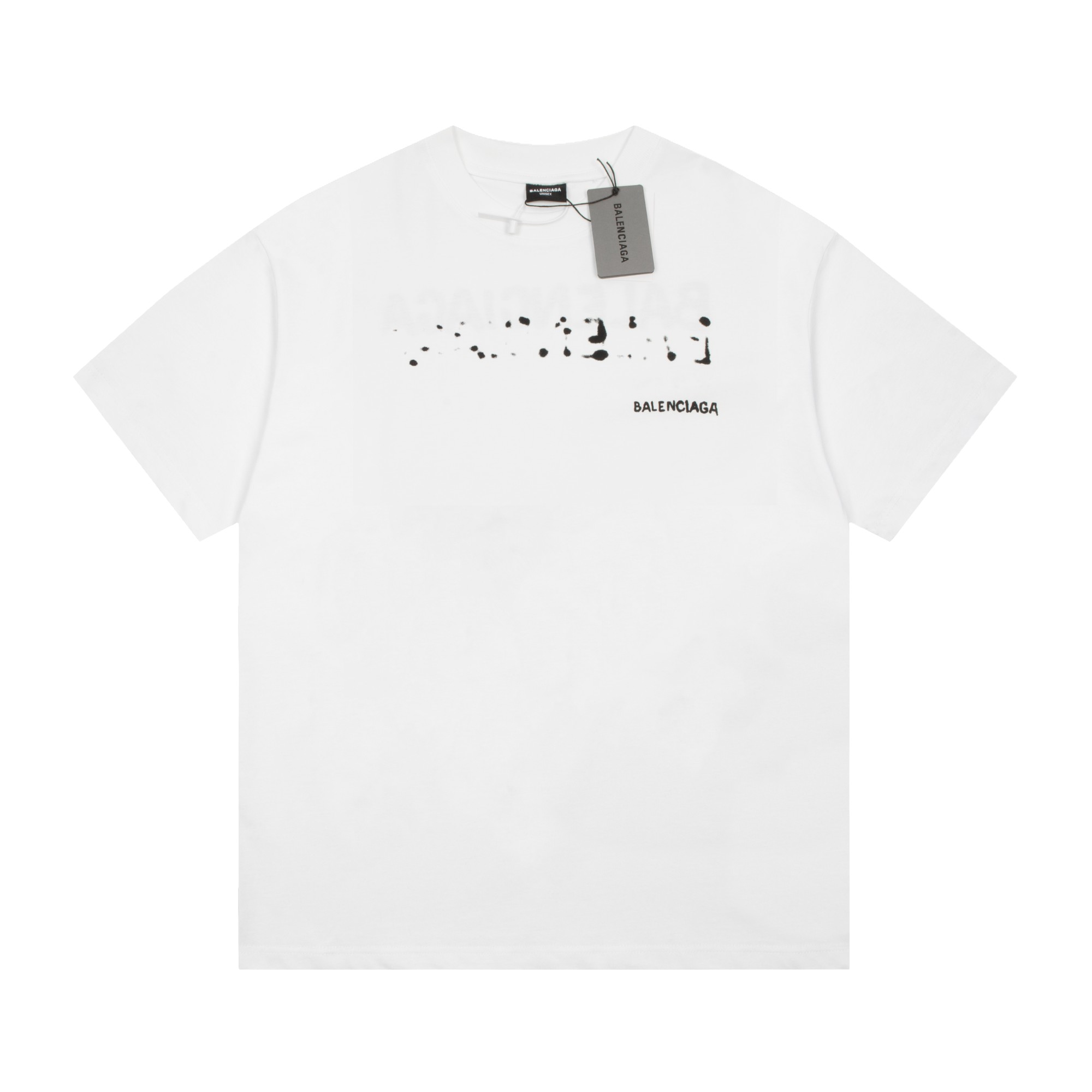 B style Blur Shadow T-shirt 2023 White-Luxeon