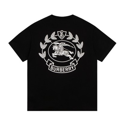 Burberry Oak Leaf Warhorse Short Sleeve Black White-Luxeon