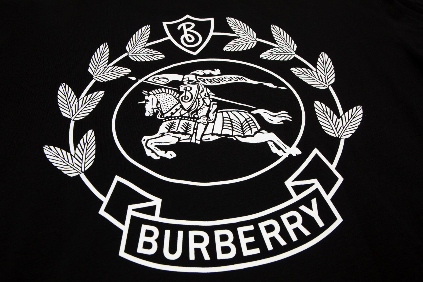 Burberry Oak Leaf Warhorse Short Sleeve Black White-Luxeon