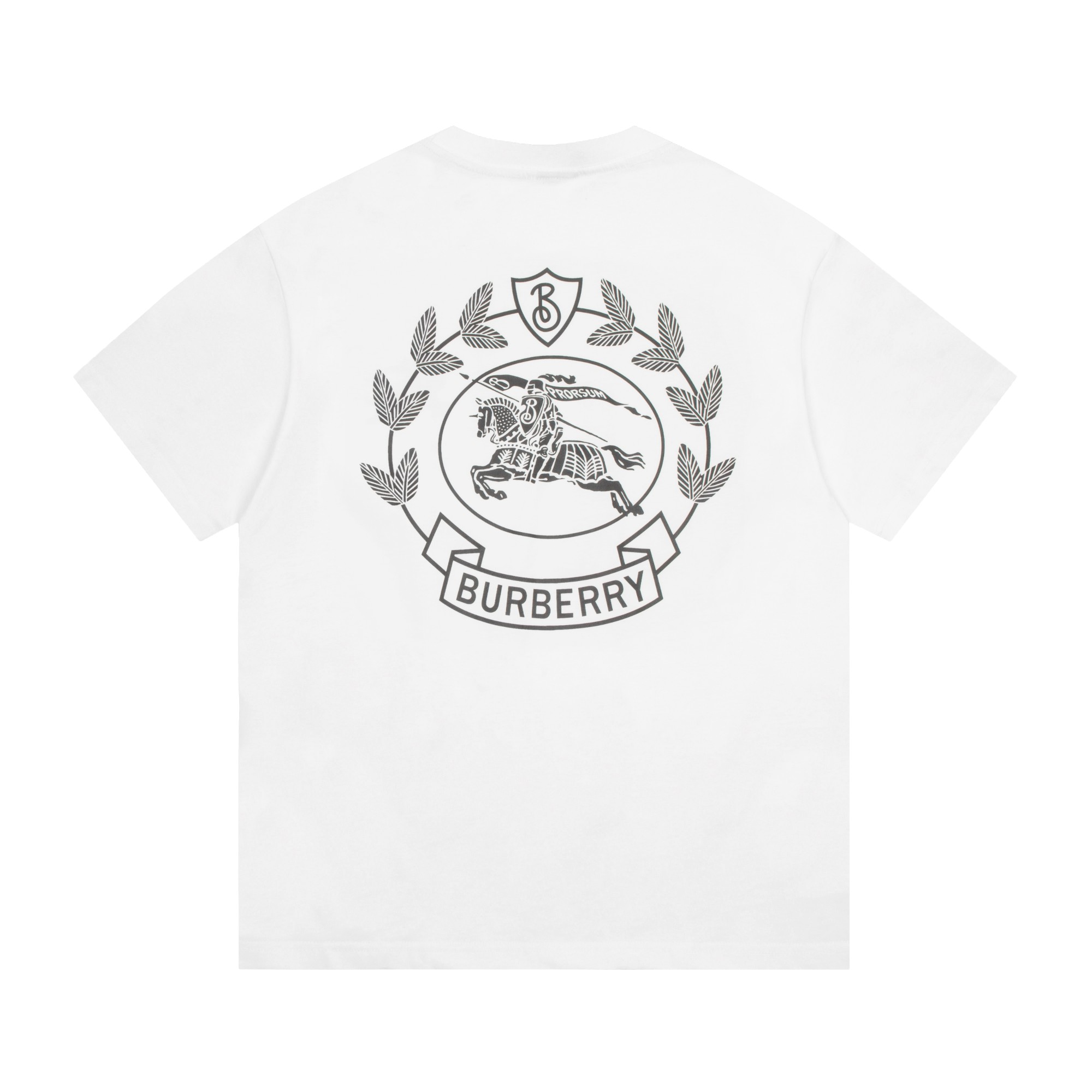 Burberry Oak Leaf Warhorse Short Sleeve Black White-Luxeon