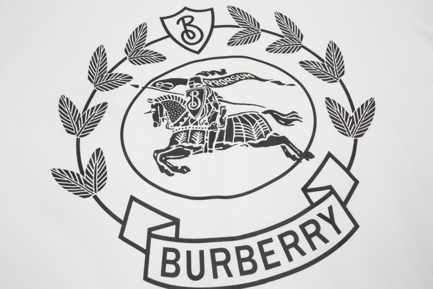 Burberry Oak Leaf Warhorse Short Sleeve Black White-Luxeon