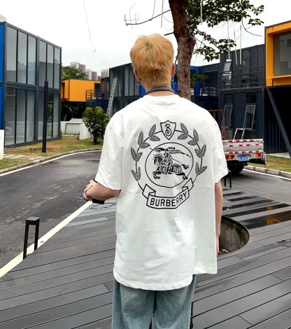 Burberry Oak Leaf Warhorse Short Sleeve Black White-Luxeon