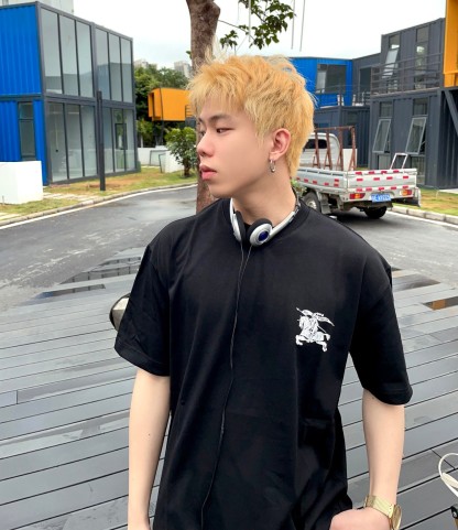 Burberry Oak Leaf Warhorse Short Sleeve Black White-Luxeon