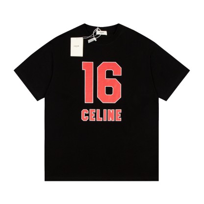 C style Letter Printing Short Sleeve Academy Style-Luxeon