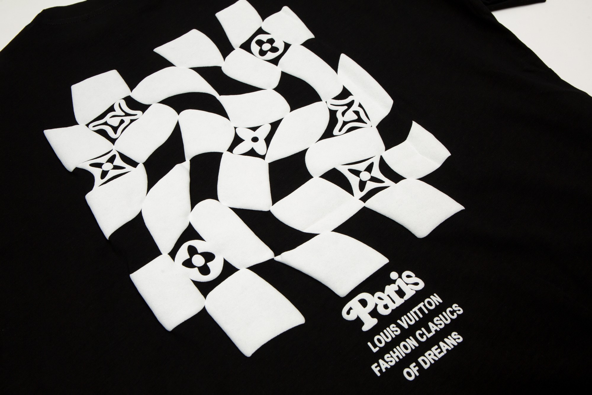 bag Checkerboard Short Sleeve Black/White-Luxeon