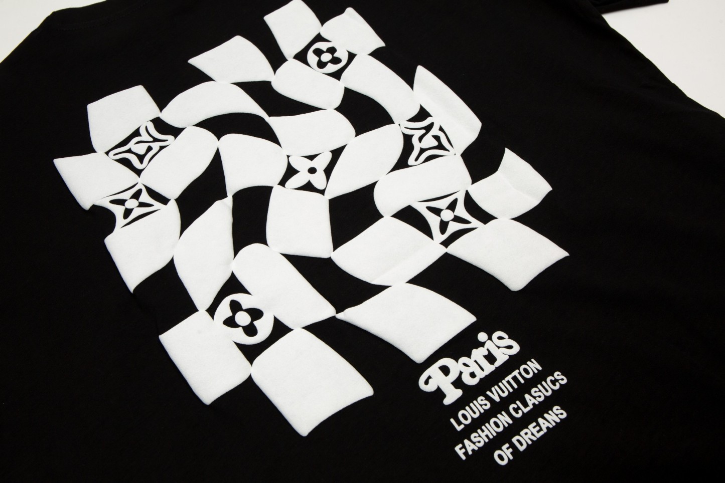 bag Checkerboard Short Sleeve Black/White-Luxeon