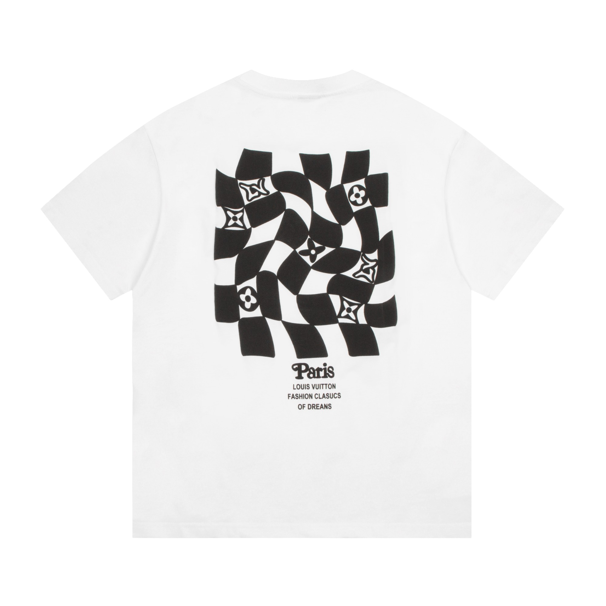 bag Checkerboard Short Sleeve Black/White-Luxeon