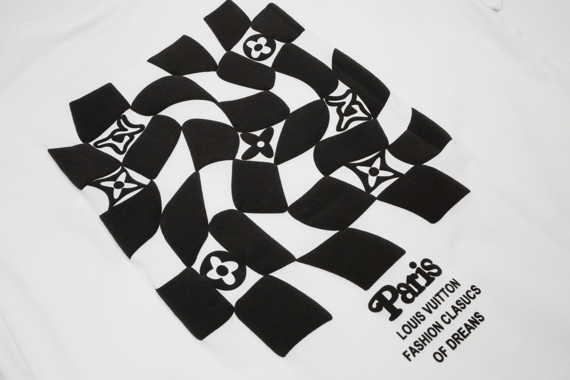 bag Checkerboard Short Sleeve Black/White-Luxeon