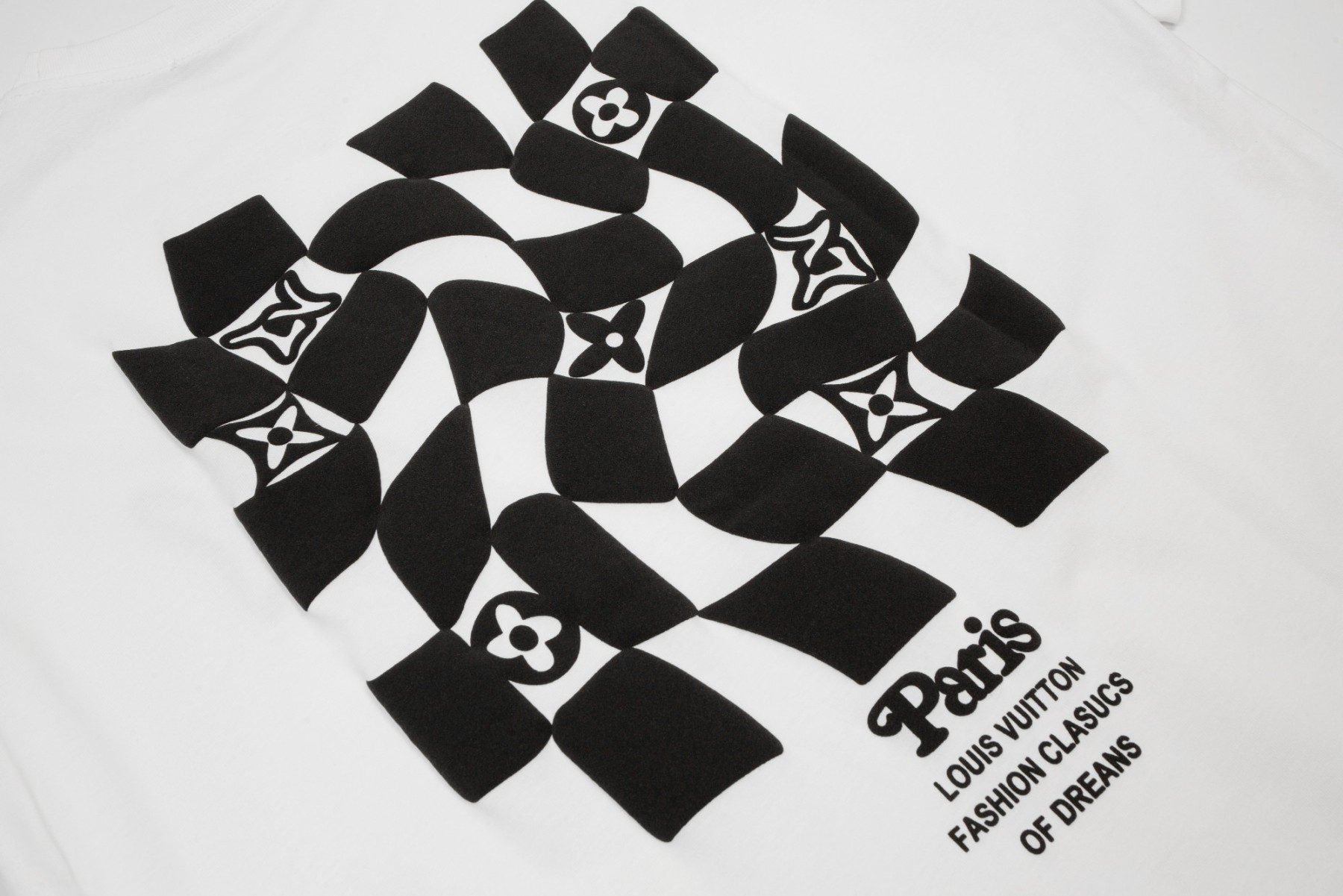 bag Checkerboard Short Sleeve Black/White-Luxeon