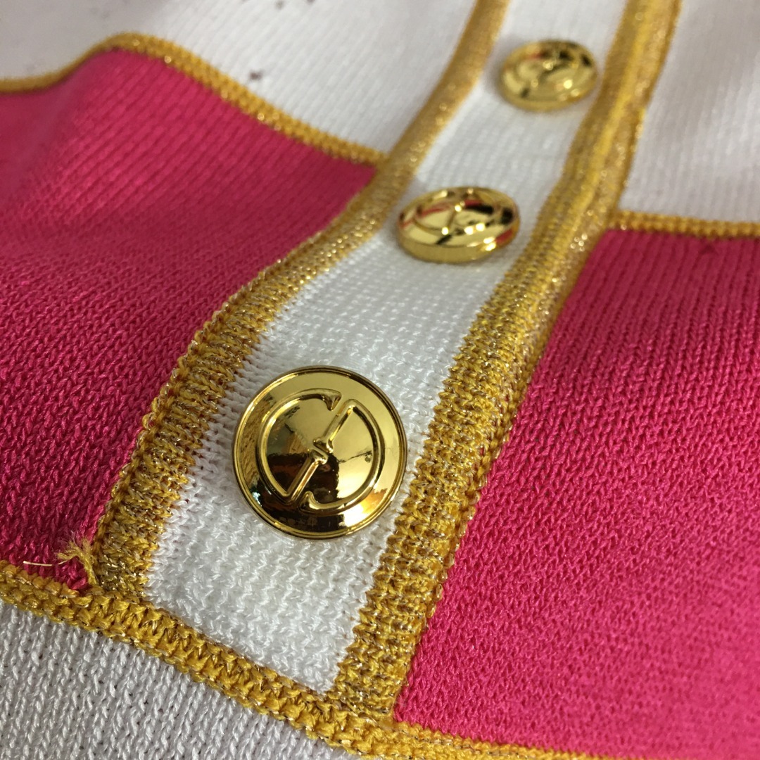 G style Polo Neck Short Sleeve Knit-Luxeon