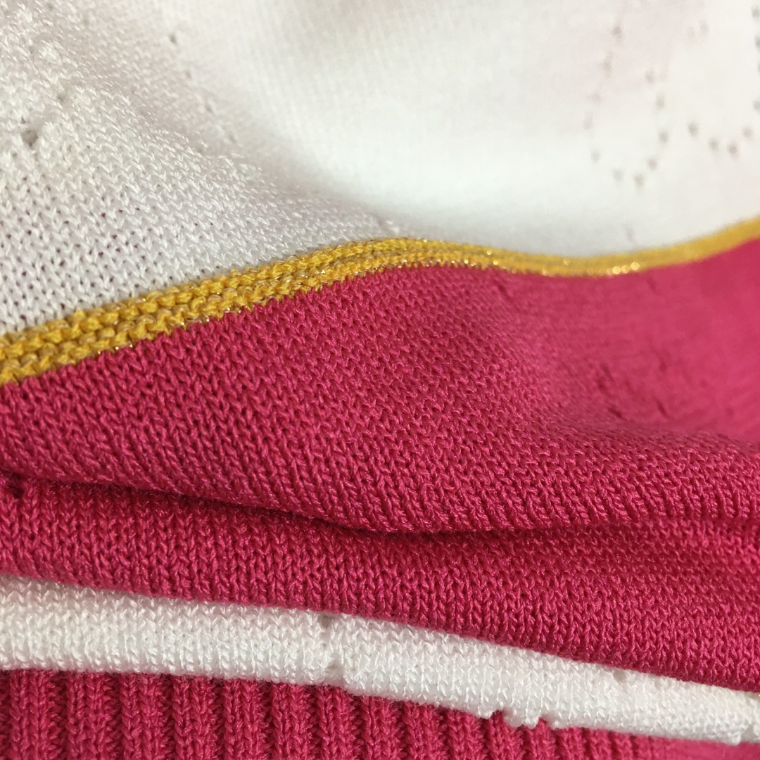 G style Polo Neck Short Sleeve Knit-Luxeon