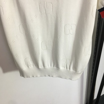 G style Colored Round Neck Short Sleeve Knit-Luxeon