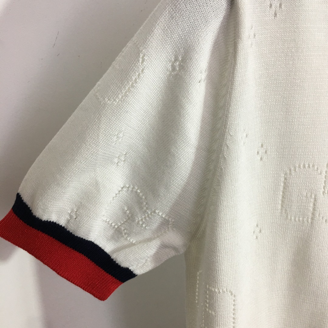 G style Colored Round Neck Short Sleeve Knit-Luxeon