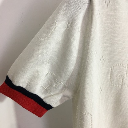 G style Colored Round Neck Short Sleeve Knit-Luxeon