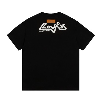 . Snowflake Embroidery Short Sleeve Black/White-Luxeon