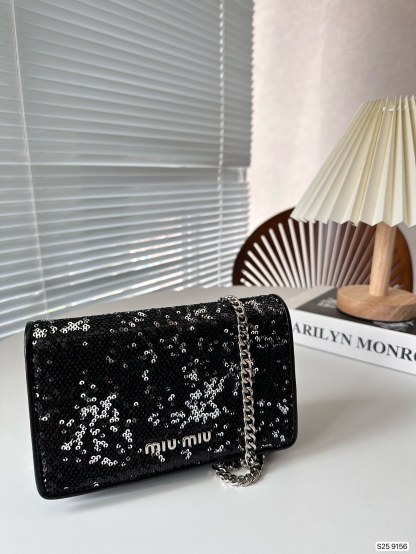 MiuMiu Sequin Chain Bag-Luxeon
