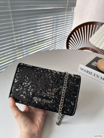 MiuMiu Sequin Chain Bag-Luxeon