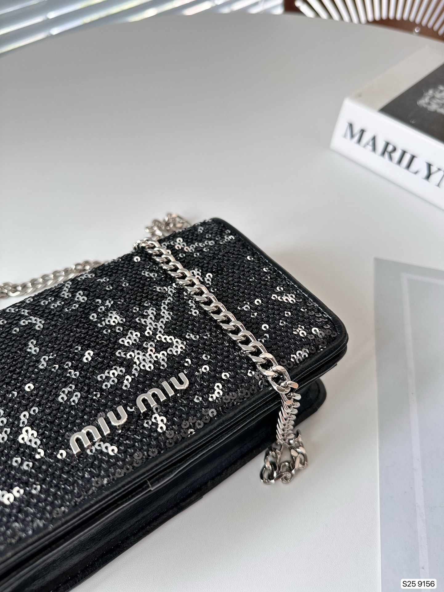 MiuMiu Sequin Chain Bag-Luxeon