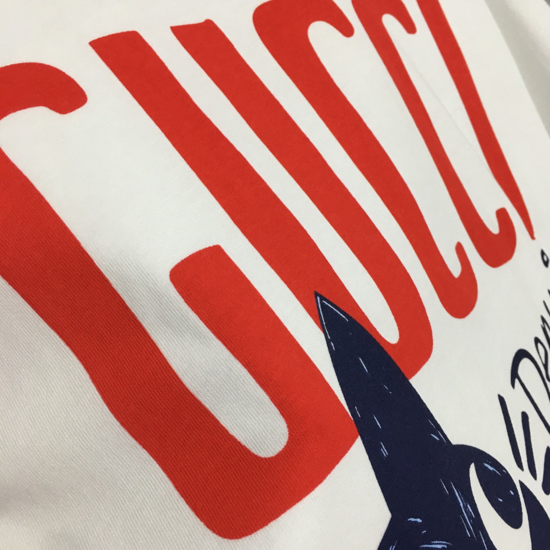 G style Cat Letter Print Loose Short Sleeve T-shirt-Luxeon