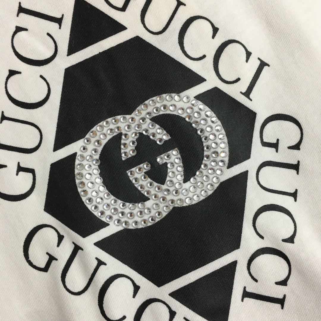 G style Letter Printed Cotton Short Sleeve T-shirt-Luxeon