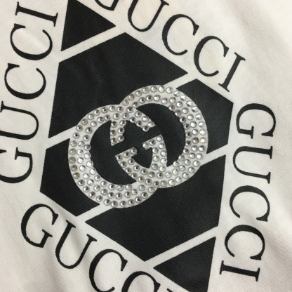 G style Letter Printed Cotton Short Sleeve T-shirt-Luxeon