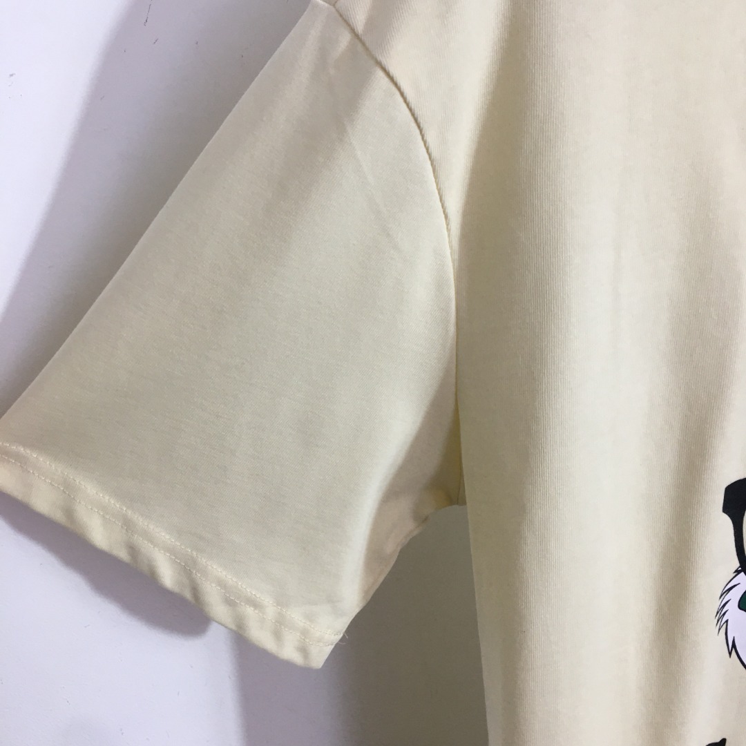 G style Glasses Bunny Print Cotton Short Sleeve T-shirt-Luxeon