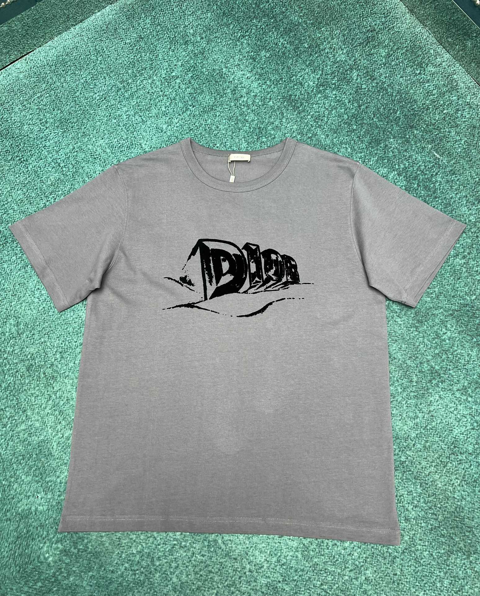 D style 2023 Summer Rib Crew Neck T-shirt-Luxeon