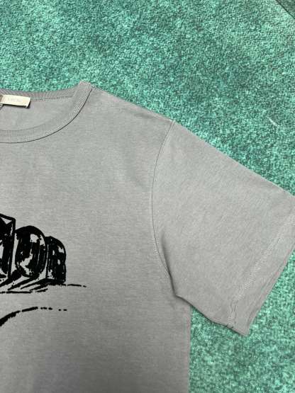 D style 2023 Summer Rib Crew Neck T-shirt-Luxeon