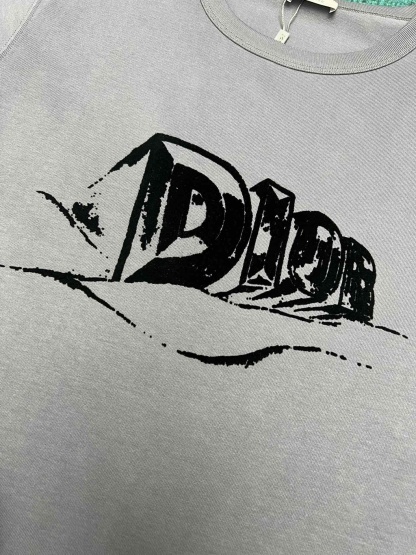 D style 2023 Summer Rib Crew Neck T-shirt-Luxeon